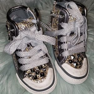 ASH Leather glitter sneakers